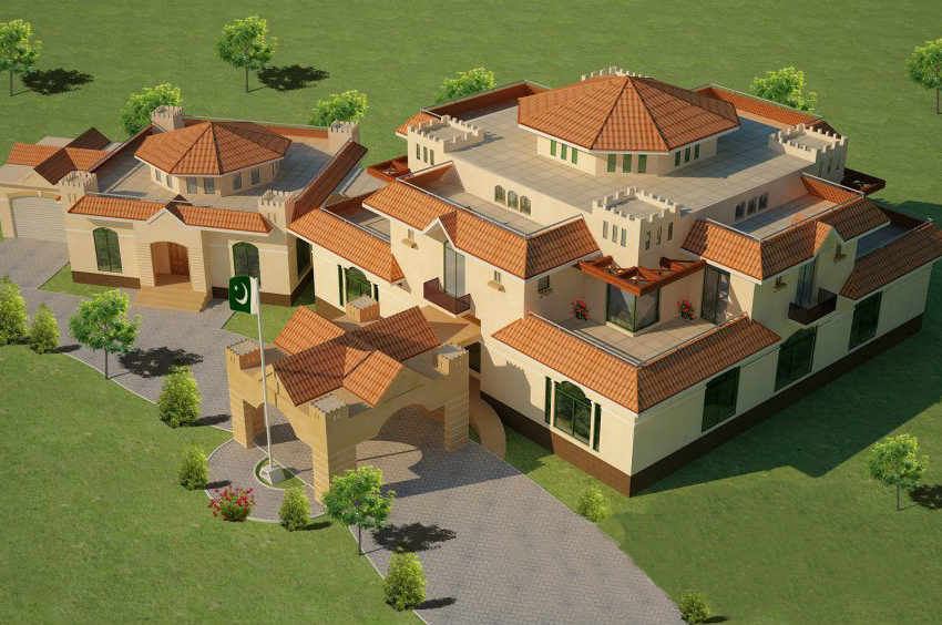 3D-Front-Elevation-of-Pakistani-House